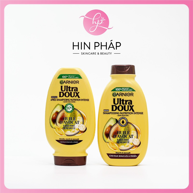 Dầu gội xả Garnier Ultra Doux tinh chất bơ Pháp