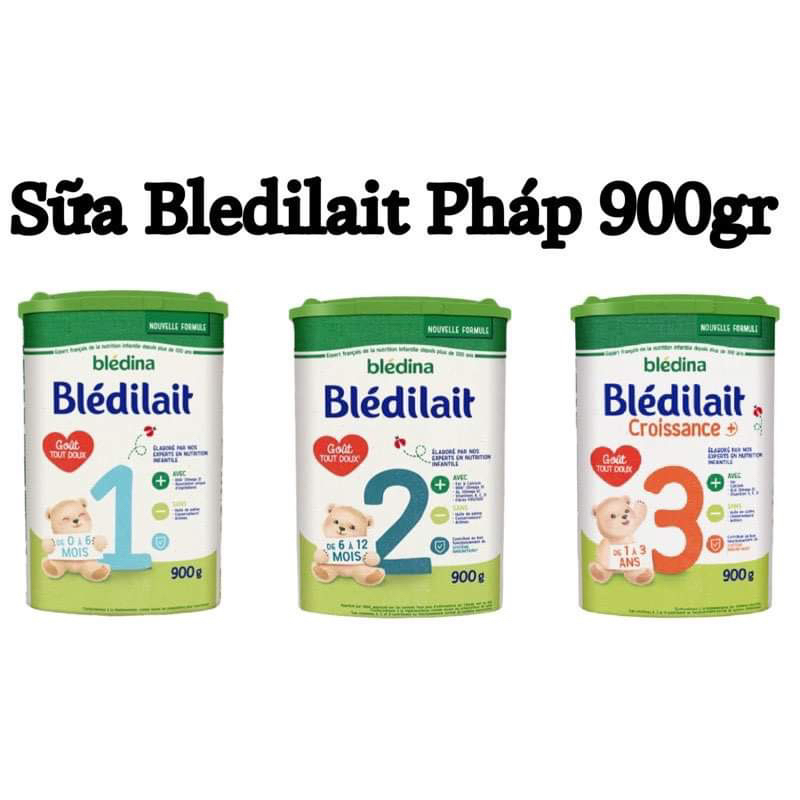 Sữa công thức từ Pháp Bledilait số 1-2-3 hộp giấy 900gr