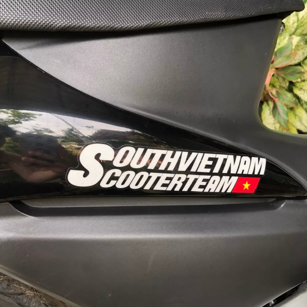 Tem Logo Decal sticker Dán Xe Máy Tem SOUTH VIETNAM SCOOTER TEAM Phản Quang Cao Cấp Chống Thấm Nước Trang Trí Xe