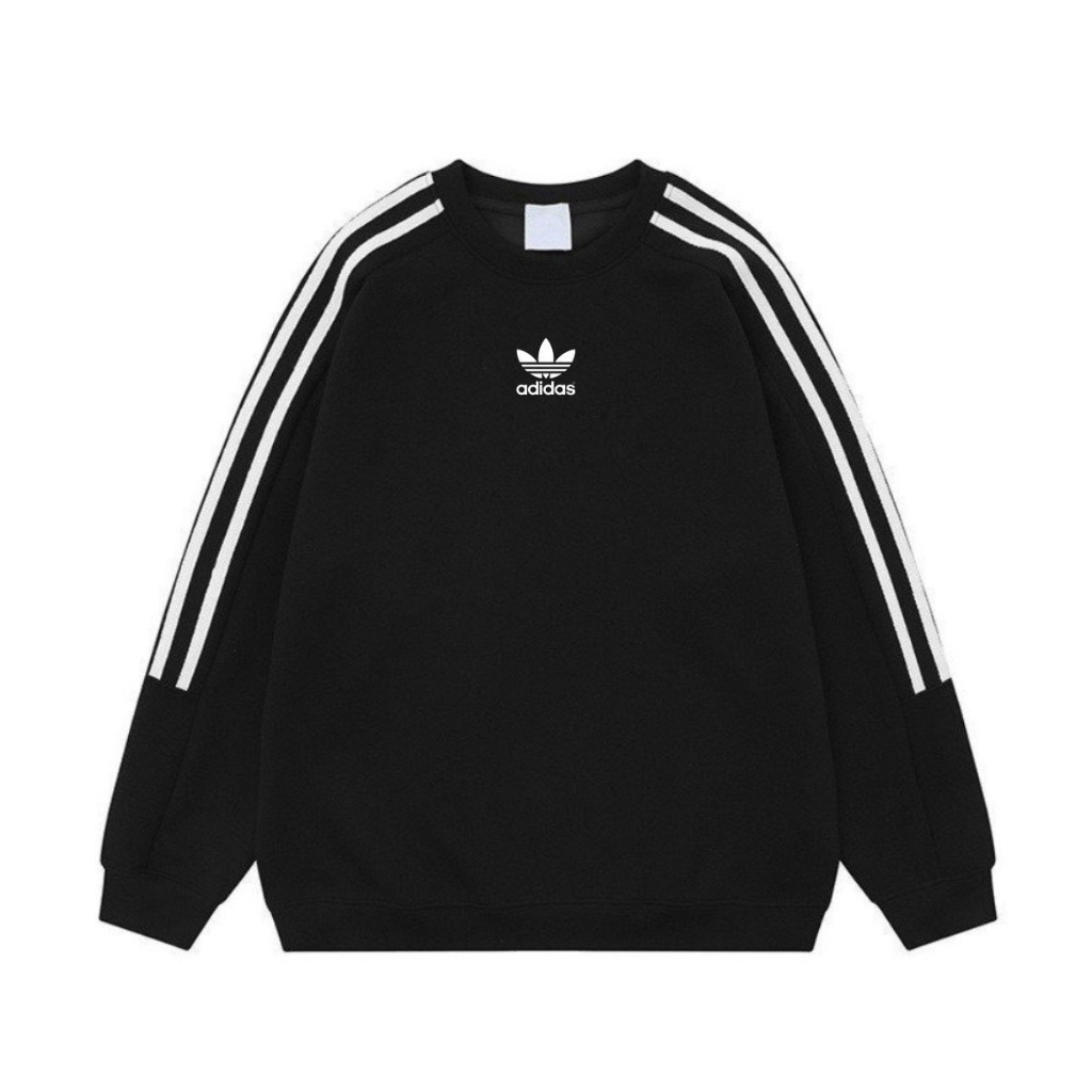 Áo Sweater Adidas bacsic chính hãng chất nỉ bông form unisex áo swt Adidas 3 sọc cặp đôi nam nữ cao cấp Gem_store M203