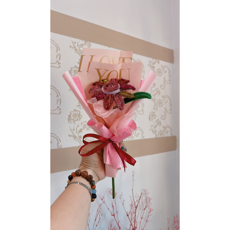 QUÀ TẶNG SINH NHẬT- BÓ HOA 1 BÔNG KẼM KIM TUYẾN LÀM QUÀ TẶNG, KỶ NIỆM VÀ TRNG TRÍ