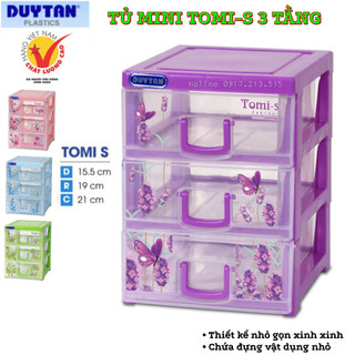 { Tổng kho giá rẻ }Tủ nhựa mini Duy Tân Tomi S - 3 ngăn Nhiều Màu Đẹp