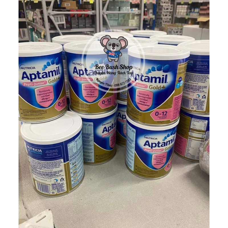 Sữa Aptamil Pepti Junior Gold Úc cho bé dị ứng đạm sữa bò 450g
