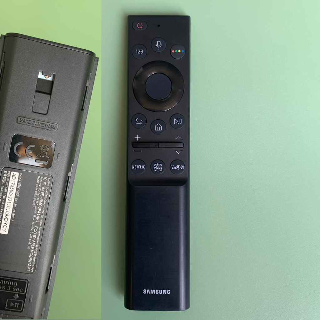 Điều khiển tivi Samsung giọng nói chính hãng Việt Nam theo TV, Remote samsung dòng AU đời 2021 - Hàng mới 100%
