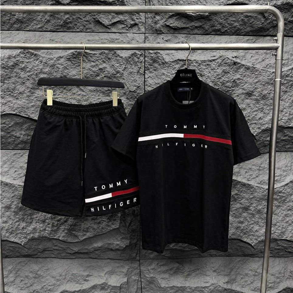 Bộ Thể Thao Nam Mùa Hè Tomy hàng siêu cấp l1 có sẵn Chất Cotton 100% Mặc Đôi Siêu Đẹp [ VIDEO TH