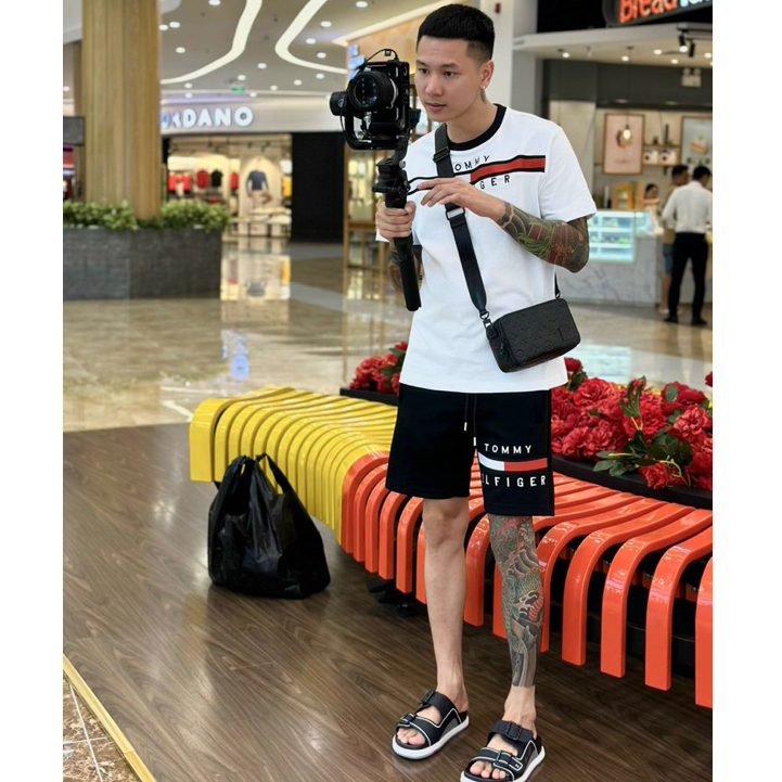 Bộ Thể Thao Nam Mùa Hè Tomy hàng siêu cấp l1 có sẵn Chất Cotton 100% Mặc Đôi Siêu Đẹp [ VIDEO TH