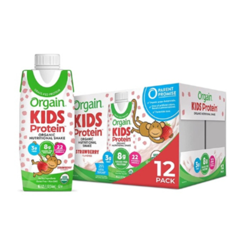 Sữa hữu cơ kid protein Vị dâu 244ml nhãn hiệu Orgain