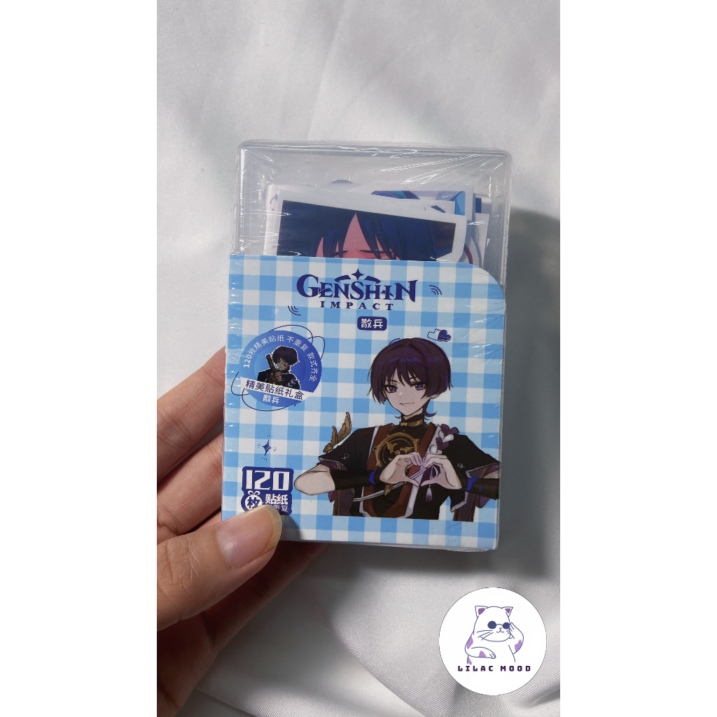 Balladeer Wanderer / Genshin Impact | Hộp nhựa 120 miếng hình dán Sticker  Scaramouche