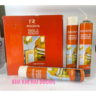  Keo bọt nở foam Rockiya chai 750ml - Bình xịt bọt nở foam chính hãng 