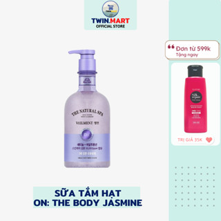 Sữa tắm hạt On The Body Veilment Natural Spa Jasmine 600g/200g - lưu hương lâu - chuẩn hàn
