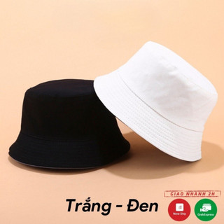 Mũ bucket 2 mặt, Nón tai bèo trơn phong cách nam nữ