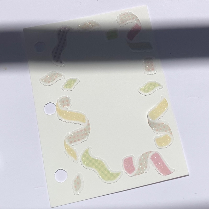 CONFETTI STICKERS - Sticker hoa giấy ren lấp lánh - Trang trí toploader Kpop phong cách Hàn Quốc.