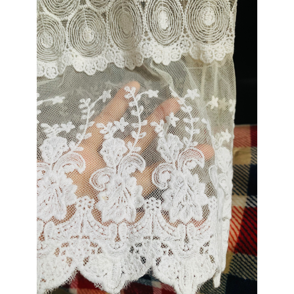 Aó ba lỗ voan thêu ren cotton hiệu RADIO