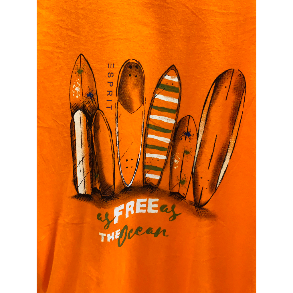 Áo thun cotton màu cam hiệu ESPRIT