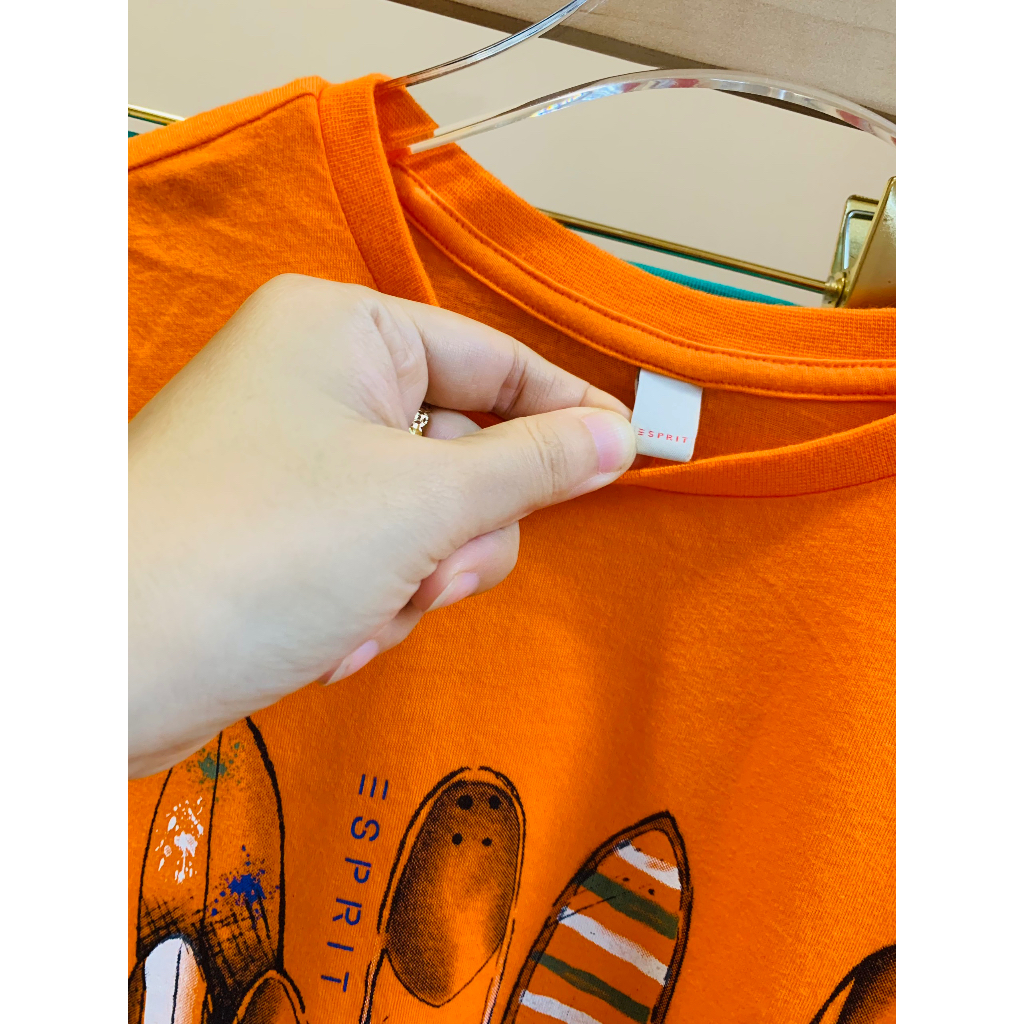 Áo thun cotton màu cam hiệu ESPRIT
