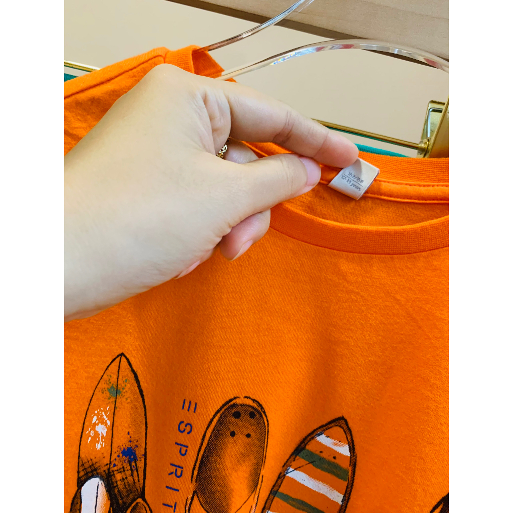 Áo thun cotton màu cam hiệu ESPRIT