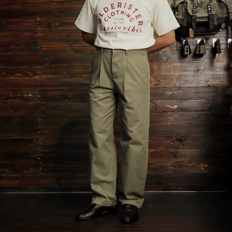 Quần Kaki Xếp li -  Olderister | dáng suông