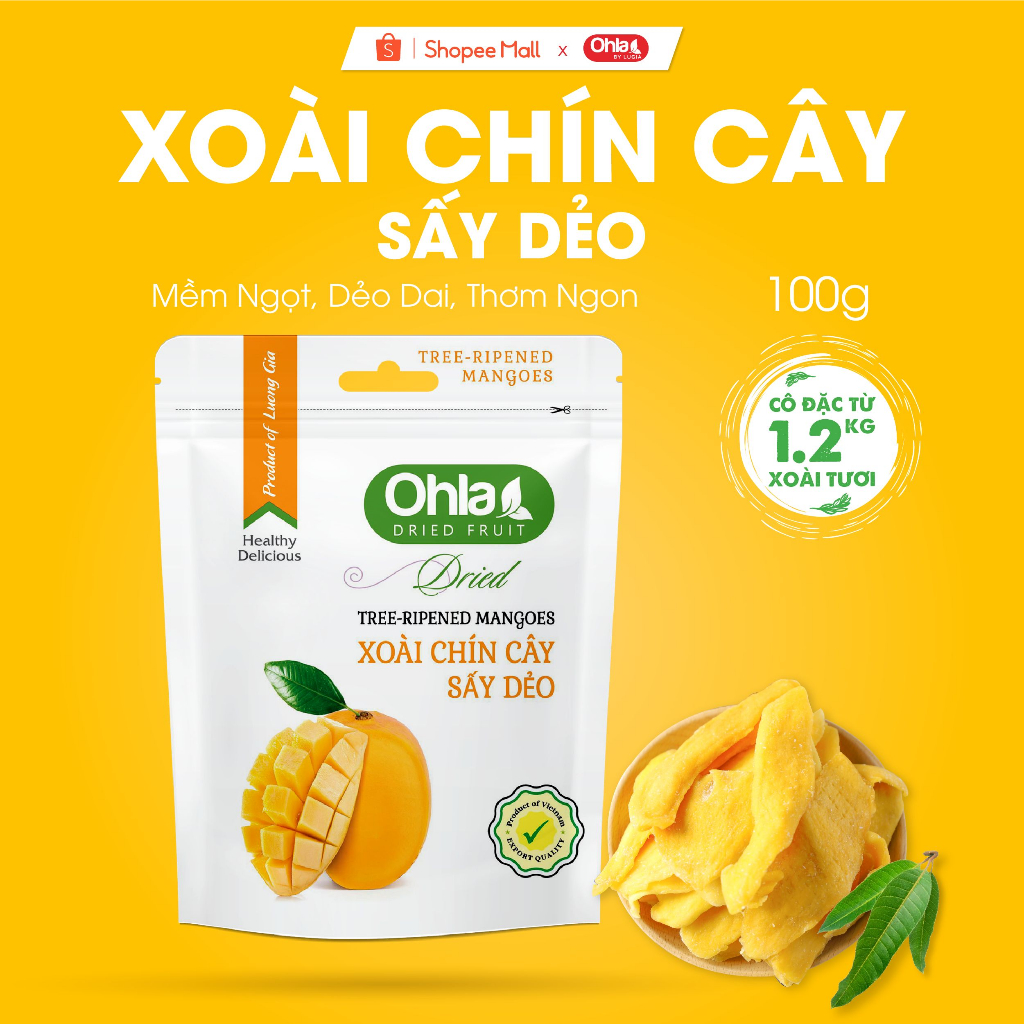 Xoài chín sấy dẻo Ohla 100g (xoài 1)