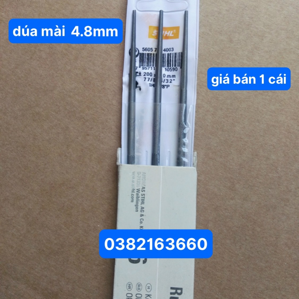Dúa Mài Xích Máy Cưa Dũa Tròn 4.8mm Dũa Mài Xích Máy Cưa Dài 24cm Giá Bán 1 Cái