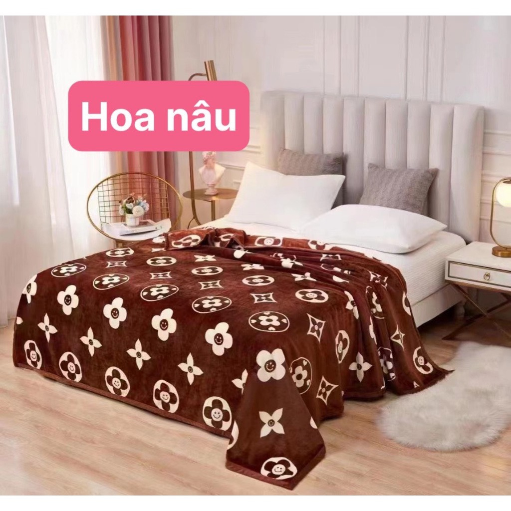 Chăn Lông Tuyết Sữa Hàn Quốc In Hình Siêu Đẹp Siêu Mềm 2mx2m3
