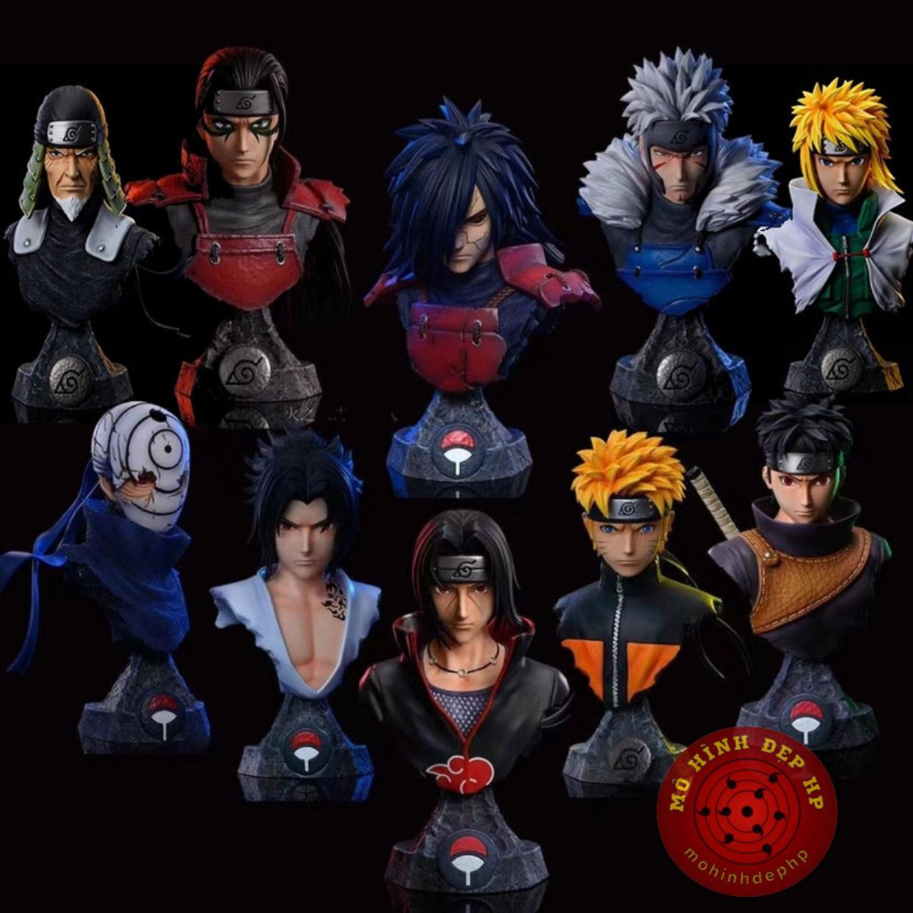 Mô hình tượng bán thân naruto hokage Đệ nhất nhị tam tứ ngũ lục Minato Shisui Tsunade Kakashi Sasuke Itachi