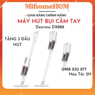 Máy hút bụi cầm tay Deerma DX888 Máy hút bụi - máy hút bụi cầm tay có dây, thiết kế 3 trong 1