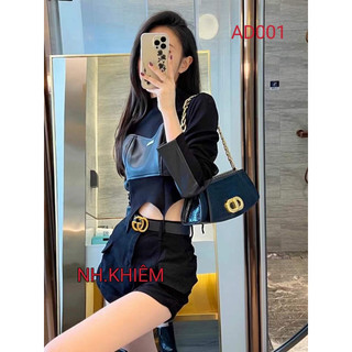 Áo da pha phông dày dặn croptop