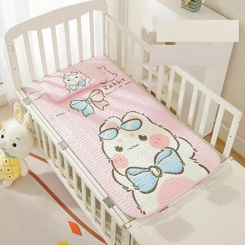 Chiếu Điều Hoà Cao Su Non Tặng Kèm Gối Cho Bé In Hình 5D đáng yêu
