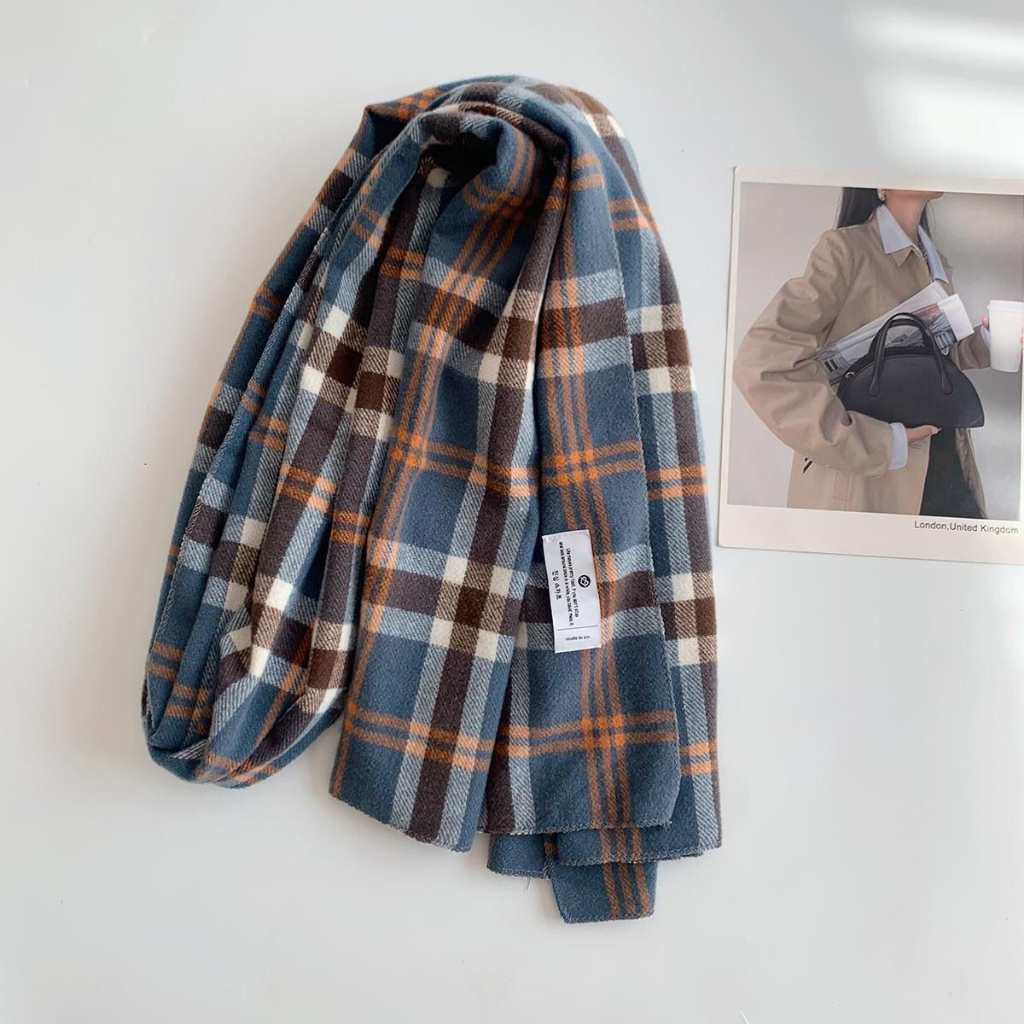 KHĂN CHOÀNG CHẤT LEN MỊN HỌA TIẾT CARO MÙA ĐÔNG