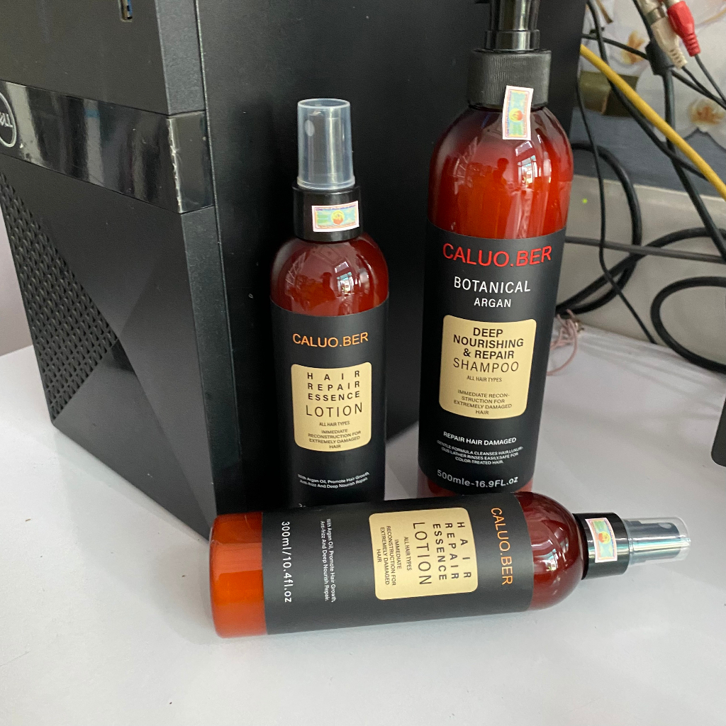 Xịt dưỡng tóc siêu mềm mượt, phục hồi tóc COLLAGEN Hair Repair Essence Lotion Caluo.Ber 300ml