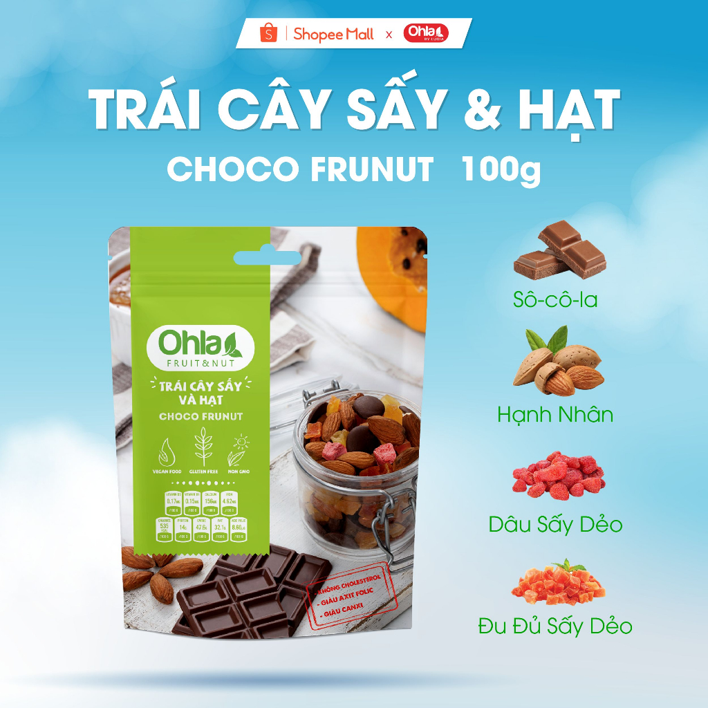 Trái Cây sấy & Hạt Choco Frunut 100g