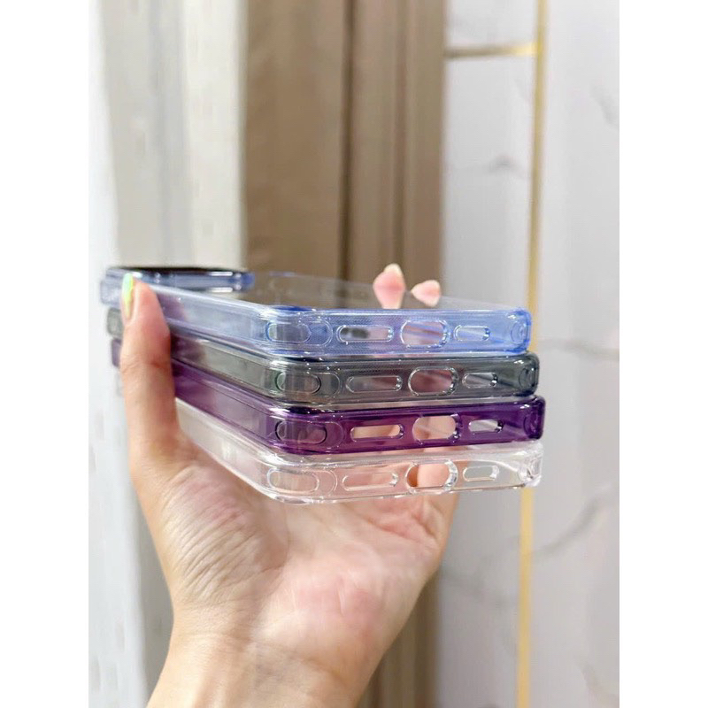 Ốp lưng viền màu kim loại Iphone 15 Pro, 15 Pro Max, 14 Pro Max, 13 Pro Max hãng LIKGUS chống ố vàng