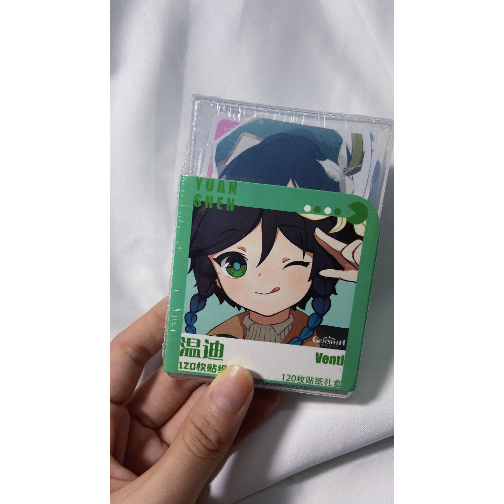 Venti / Genshin Impact | Hộp nhựa 120 miếng hình dán Sticker  Scaramouche Wanderer