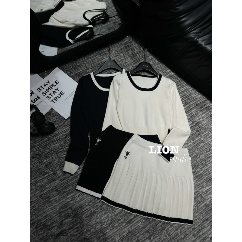 Set váy len dài tay