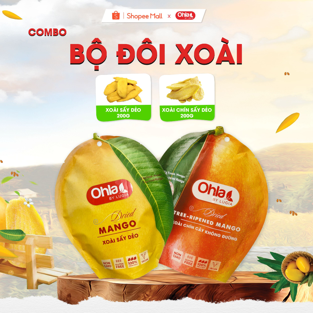 Bộ đôi combo xoài Ohla ( bao bì trái xoài 200g)