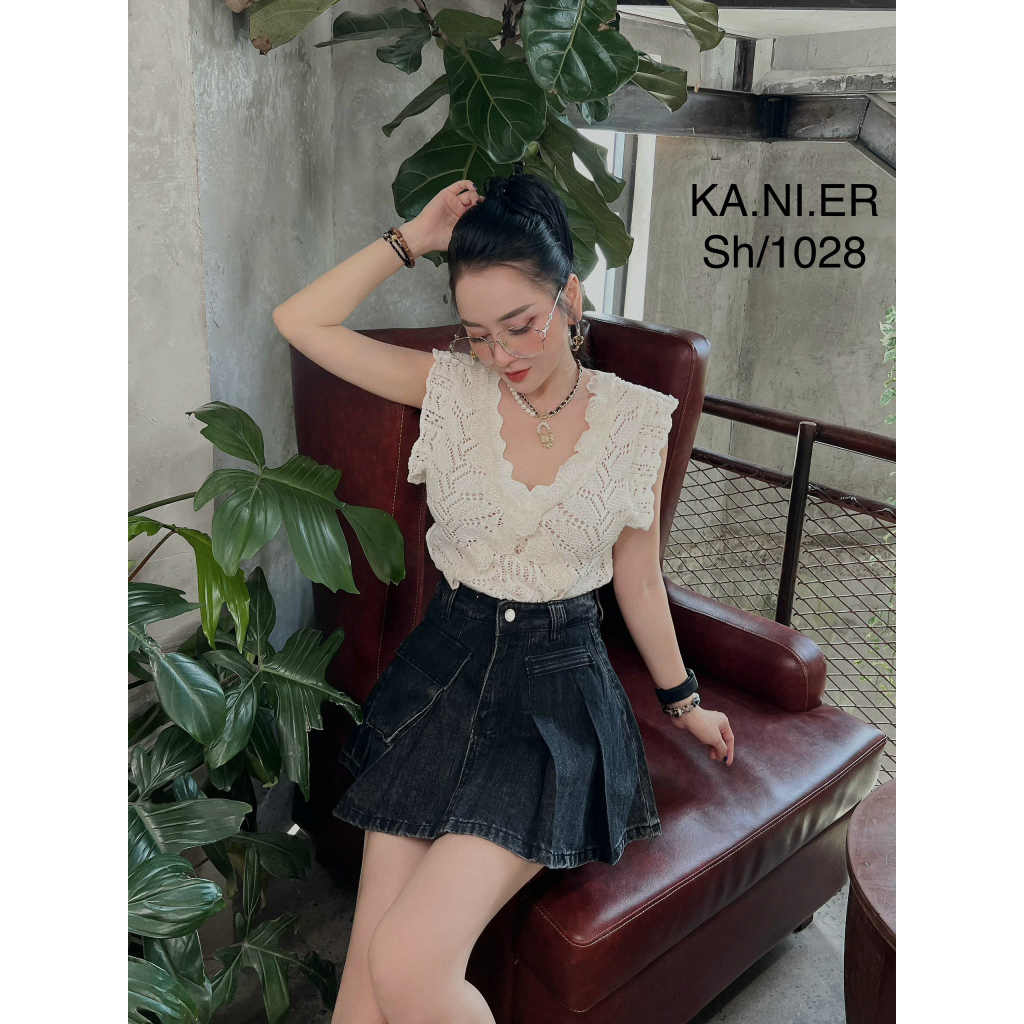 Chân váy jeans dáng xòe