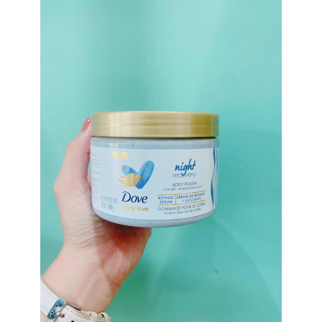 Tẩy Tế Bào Chết Dove Body Love Tích Hợp Serum AHA và Retinol Cho Da Sần Sùi 340g - Hàng Mỹ Chính Hãng
