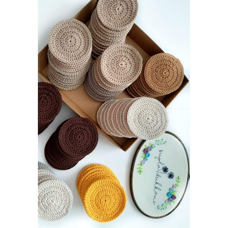 Lót Ly Len Nhiều màu|Wedding Gift|Coaster|Handmade