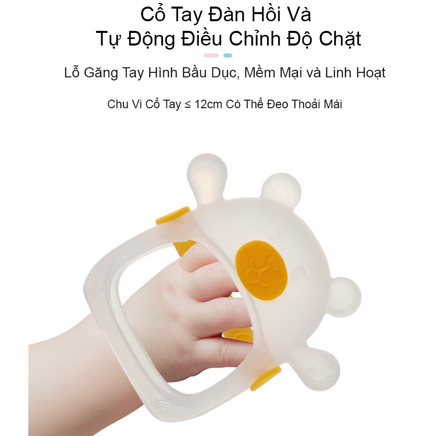 Gặm nướu cho bé hình Gấu Silicon Nano Cao cấp TINIKID
