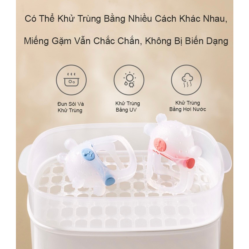 Gặm nướu cho bé hình Gấu Silicon Nano Cao cấp TINIKID