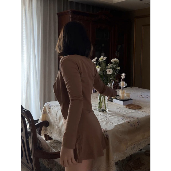 Sét áo croptop + váy 2 dây ôm body