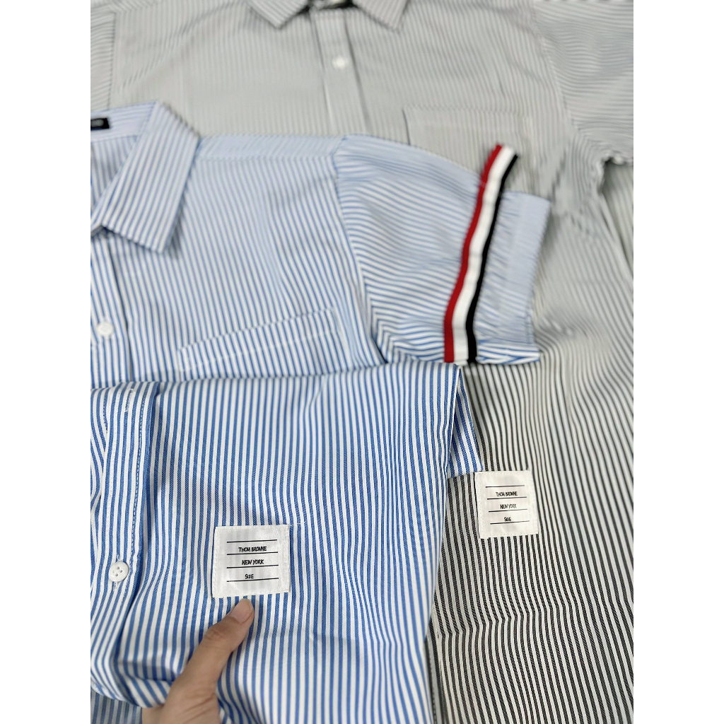 Áo sơ mi nam tay ngắn boy phố vải cotton co giãn thoáng mát phối viền tay trẻ trung mẫu-MLB SHOP