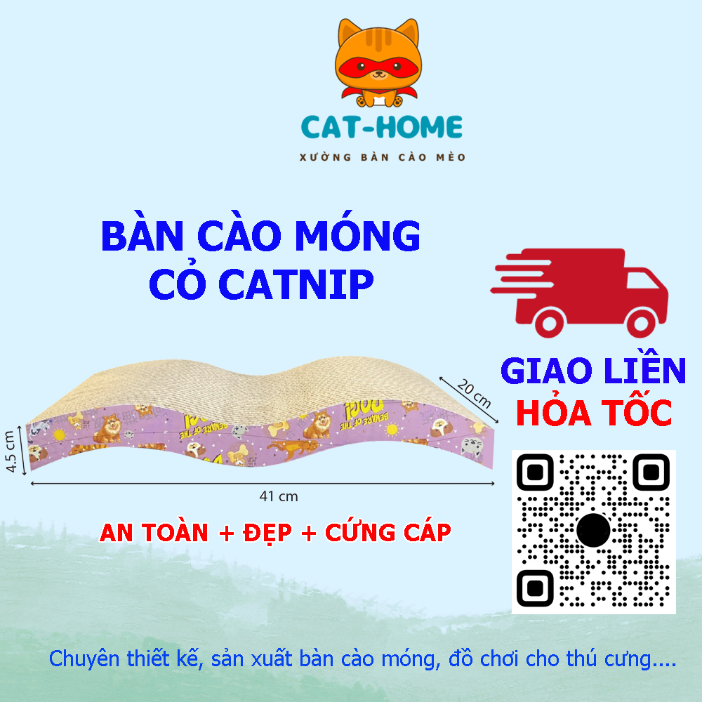 BÀN CÀO MÓNG CHO MÈO KÈM CANIP , BÀN CÀO MÓNG MÈO, GIÚP MÈO CÀO SẠCH VÀ MÒN BỚT MÓNG