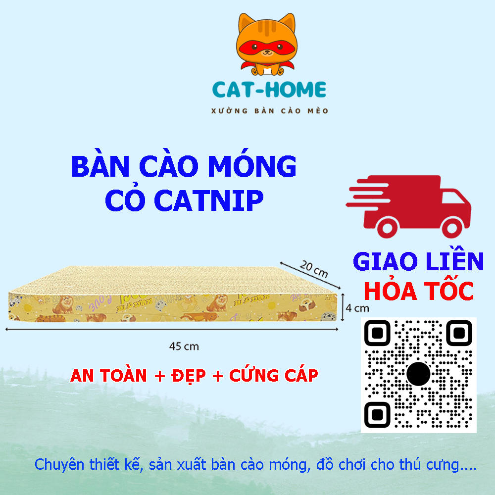 BÀN CÀO MÓNG CHO MÈO KÈM CANIP , BÀN CÀO MÓNG MÈO, GIÚP MÈO CÀO SẠCH VÀ MÒN BỚT MÓNG