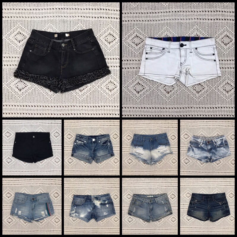 Short jeans cạp thấp, ngắn, siêu ngắn Y2K (cập nhật 6/9)
