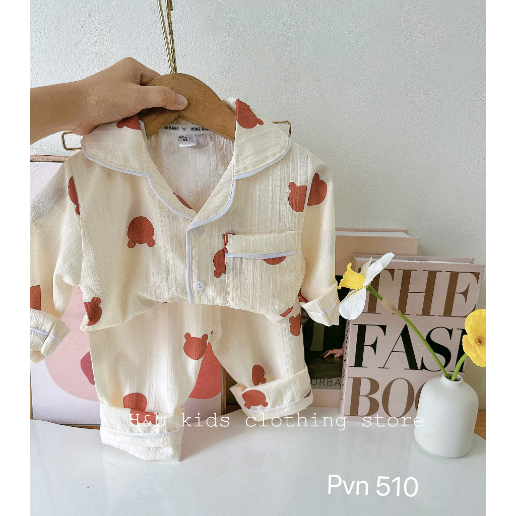 Bộ Pijama Dài In Hình Dễ Thương Cho Bé Gái