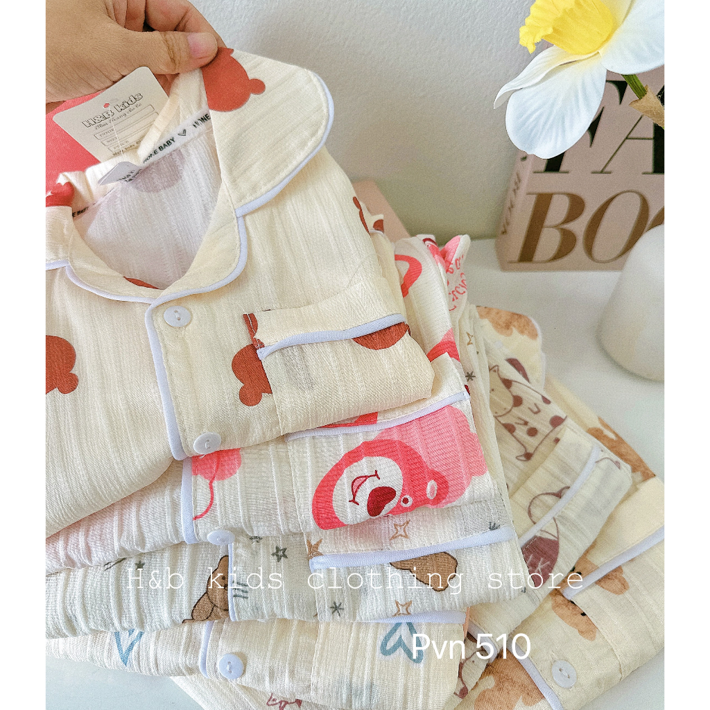 Bộ Pijama Dài In Hình Dễ Thương Cho Bé Gái