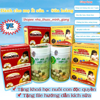 Combo lợi sữa Ngũ cốc Việt Lộc & cốm Mummilk sữa về đặc sánh bé tăng cân