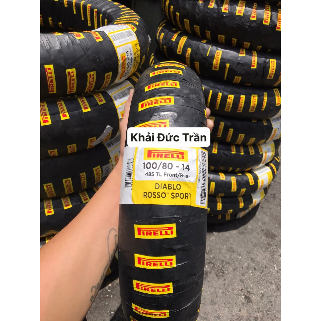 Vỏ lốp xe Pirelli Rosso Sport cho tay ga và xe số - vỏ ko ruột 14in 17in