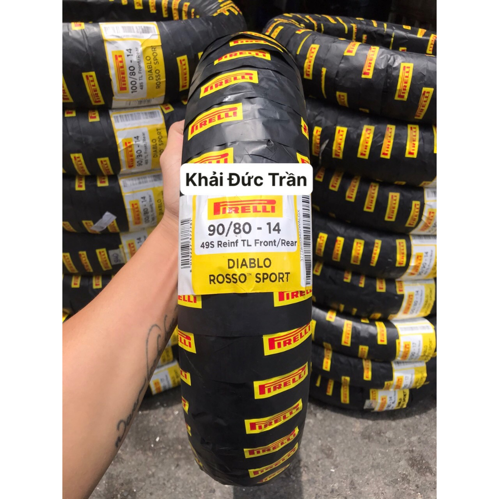 Vỏ lốp xe Pirelli Rosso Sport cho tay ga và xe số - vỏ ko ruột 14in 17in